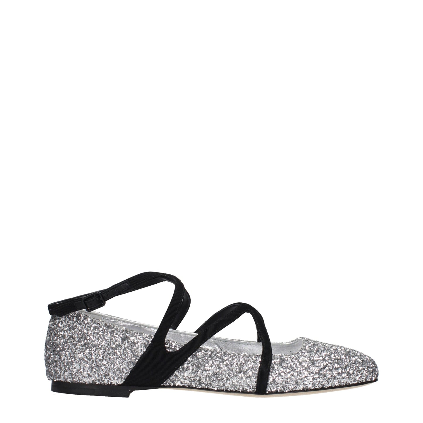 Gray Plastic Ballet Flats