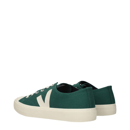 Green Fabric Low Top Sneakers