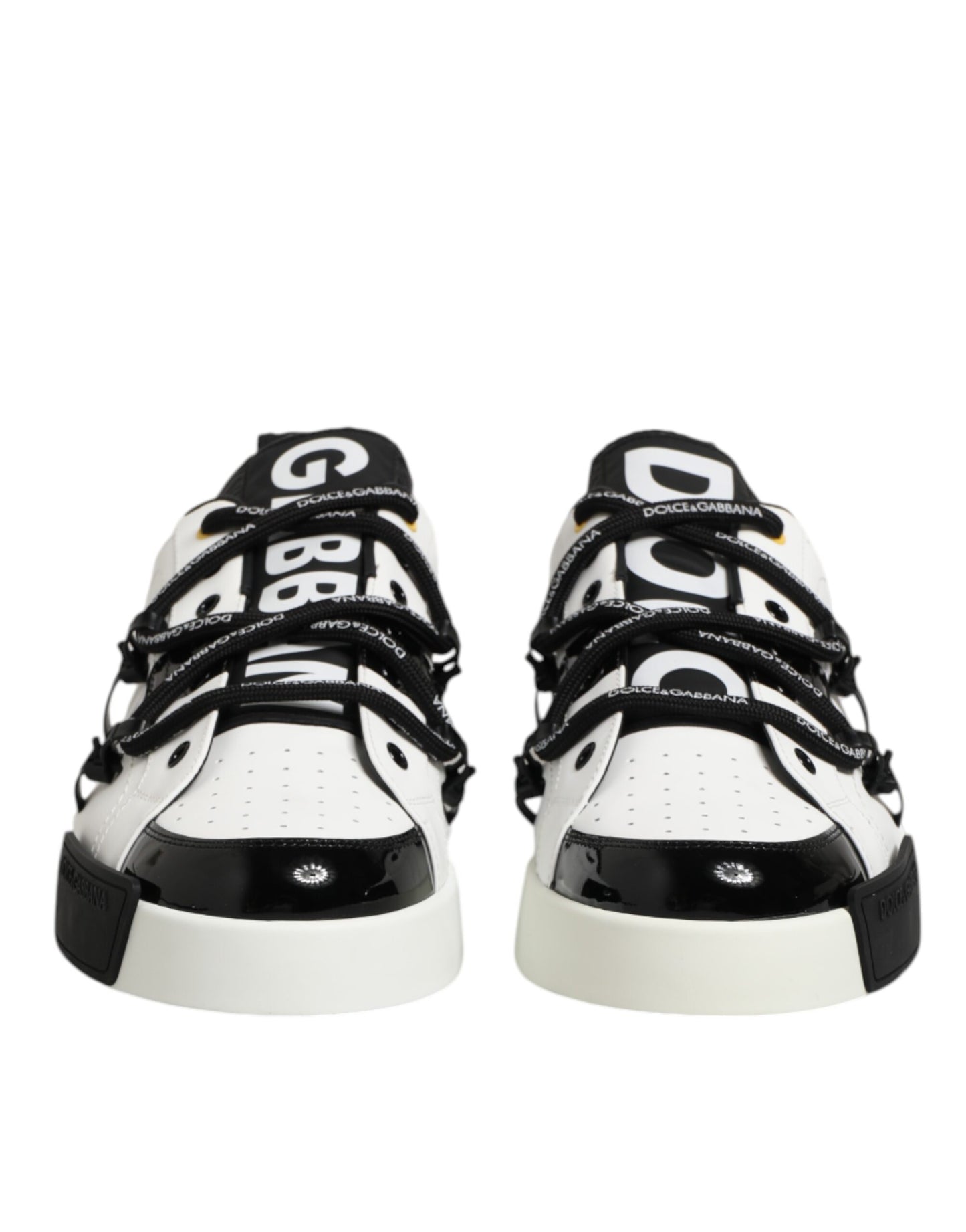 White Leather Logo Portofino Sneakers Shoes