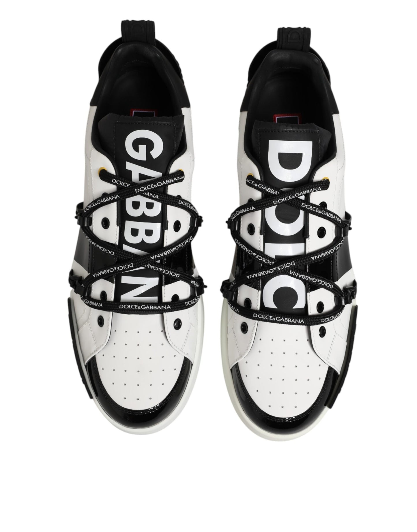 White Leather Logo Portofino Sneakers Shoes