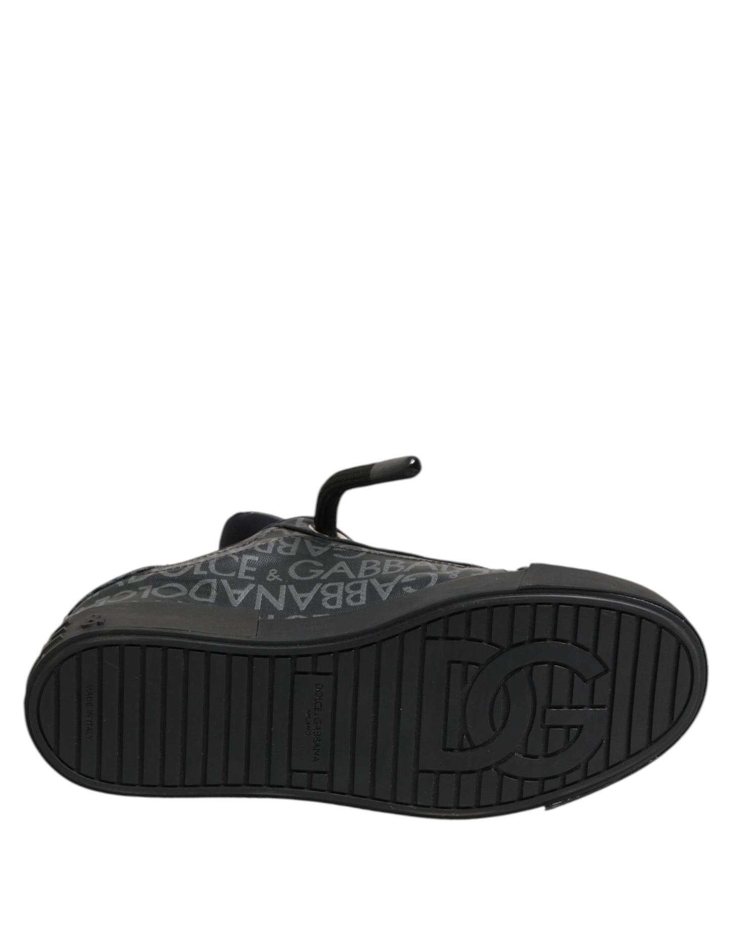 Black Cotton Denim Logo Low Top Sneakers  Shoes