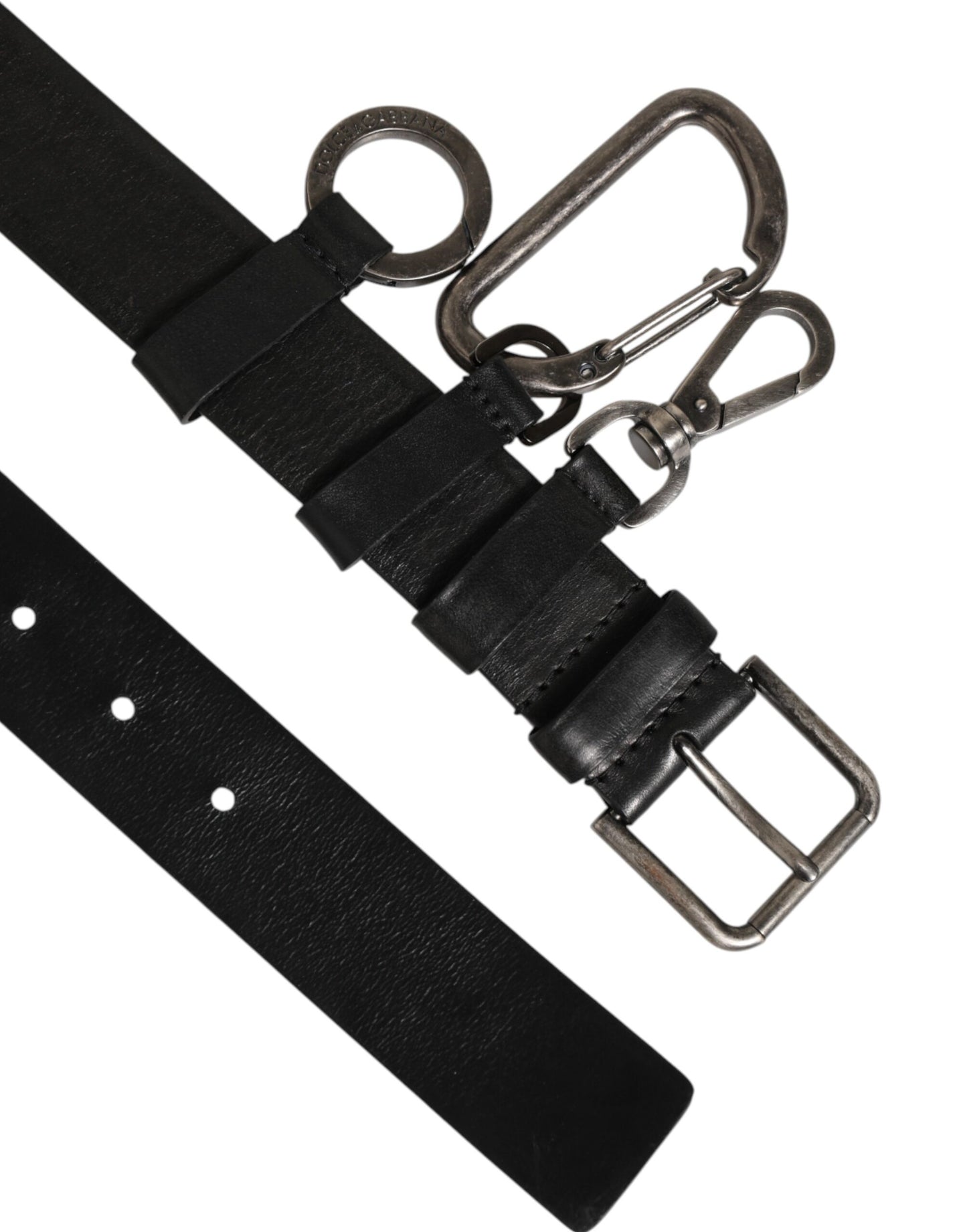Black Key Ring Clip Attachments Buckle Belt