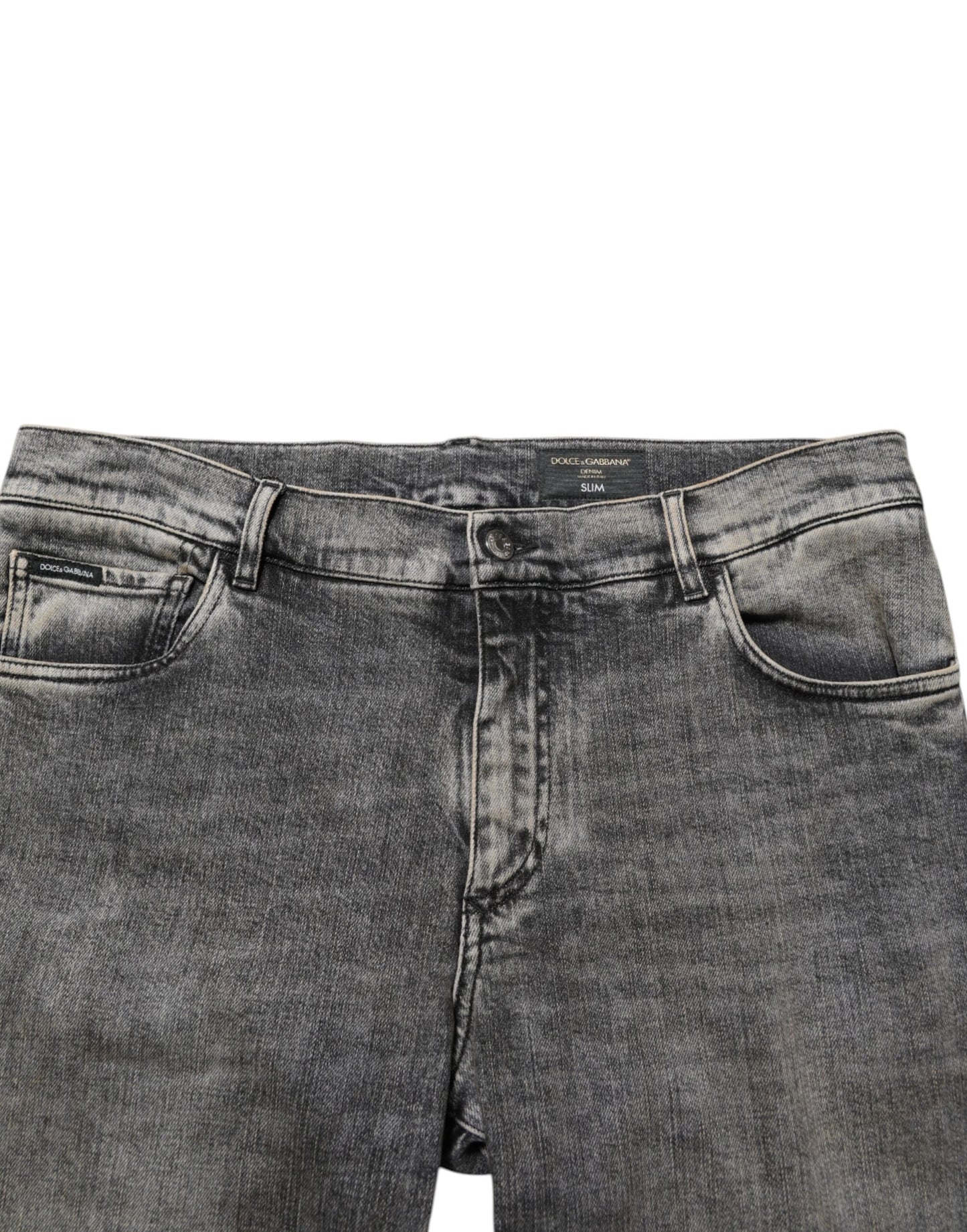 Gray Cotton Stretch Slim Fit Men Denim Jeans