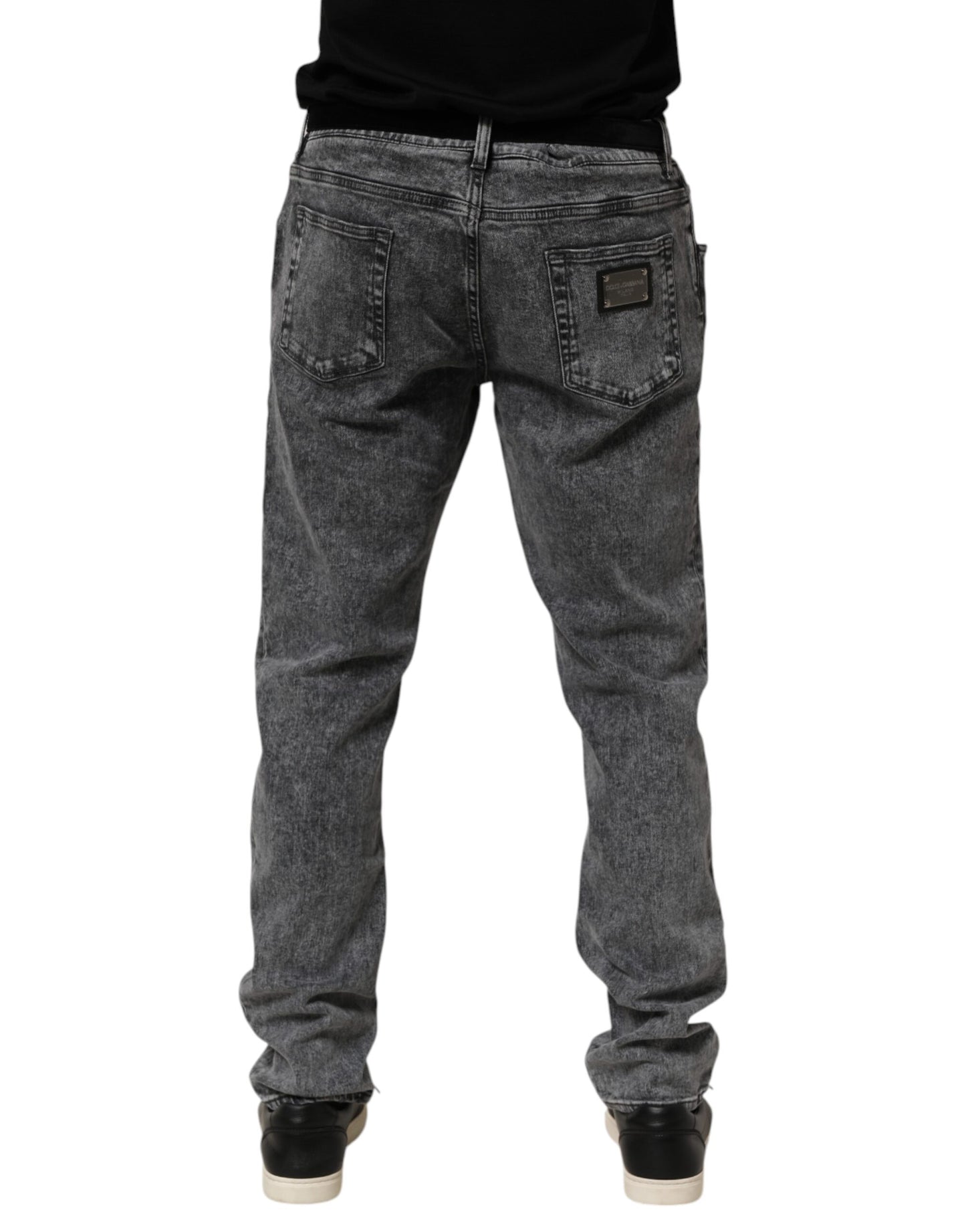 Gray Cotton Slim Fit Denim Trouser Jeans