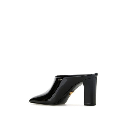 Black Calfskin Mules
