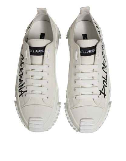 White Cotton NS1 Low Top Sneaker Shoes