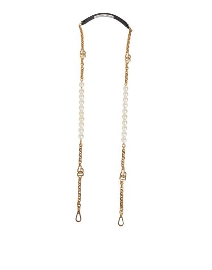 Black Leather Gold Chain Bag Accessory Shoulder Strap