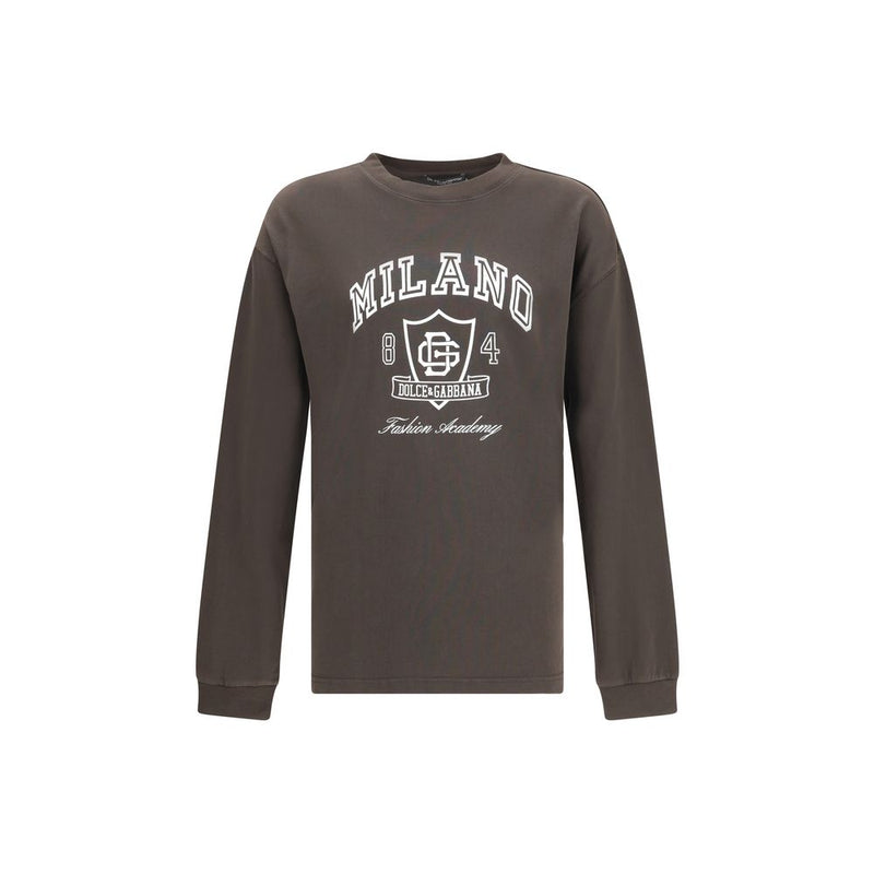 Brown Cotton Sweatshirt