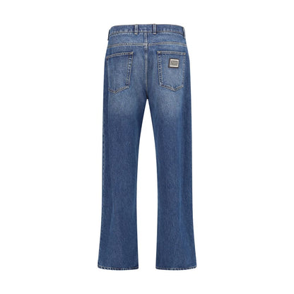 Blue Cotton Relaxed Fit Jeans