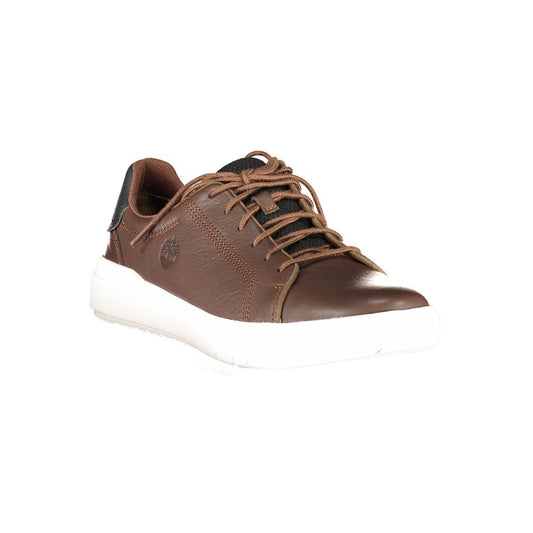 Brown Leather Men Sneaker