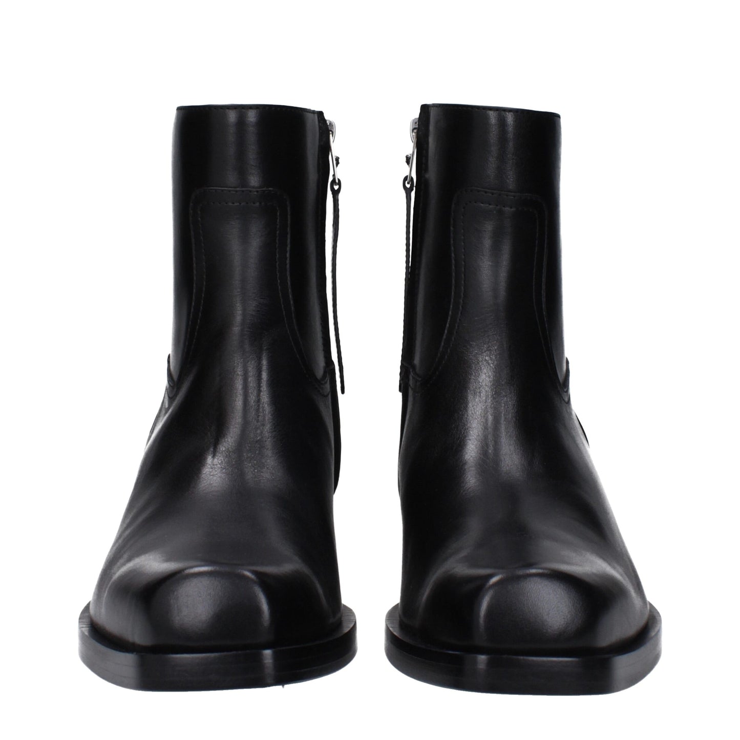 Black Leather Ankle Boots