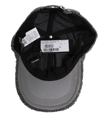 Gray Wool Fleece Rapper Men Baseball Capello Hat