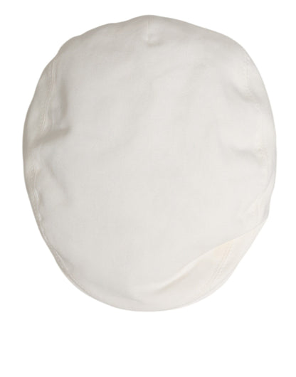 White Cotton Newsboy Cloth Capello Men Cap Hat