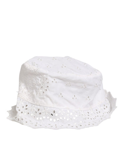 White Nylon Cut Out Bucket Logo Capello Hat