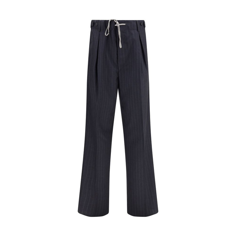 Gray Wool Casual Pants