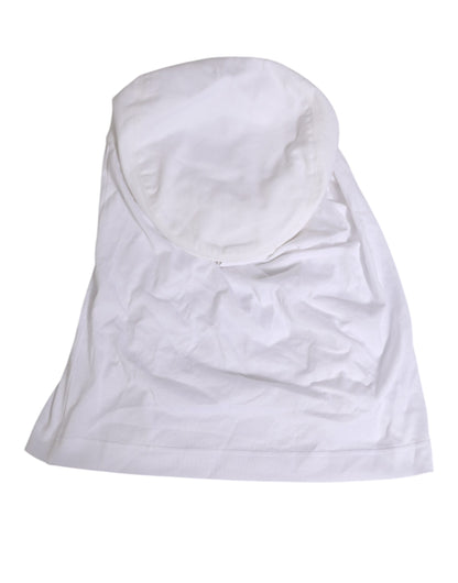 White Cotton DG Logo Plaque Baseball Balaclava Hat