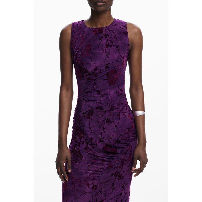 Purple Polyester Dress
