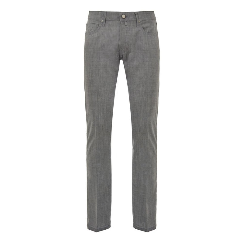 Gray Wool Casual Pants