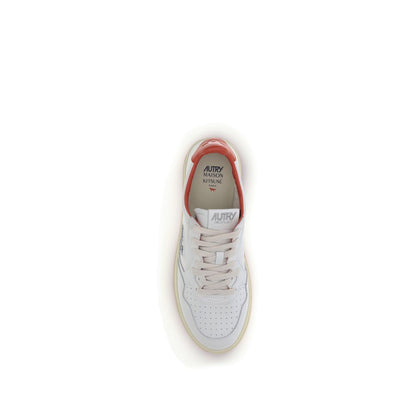 White Leather Athletic Sneakers