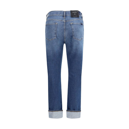 Blue Cotton Relaxed Fit Jeans
