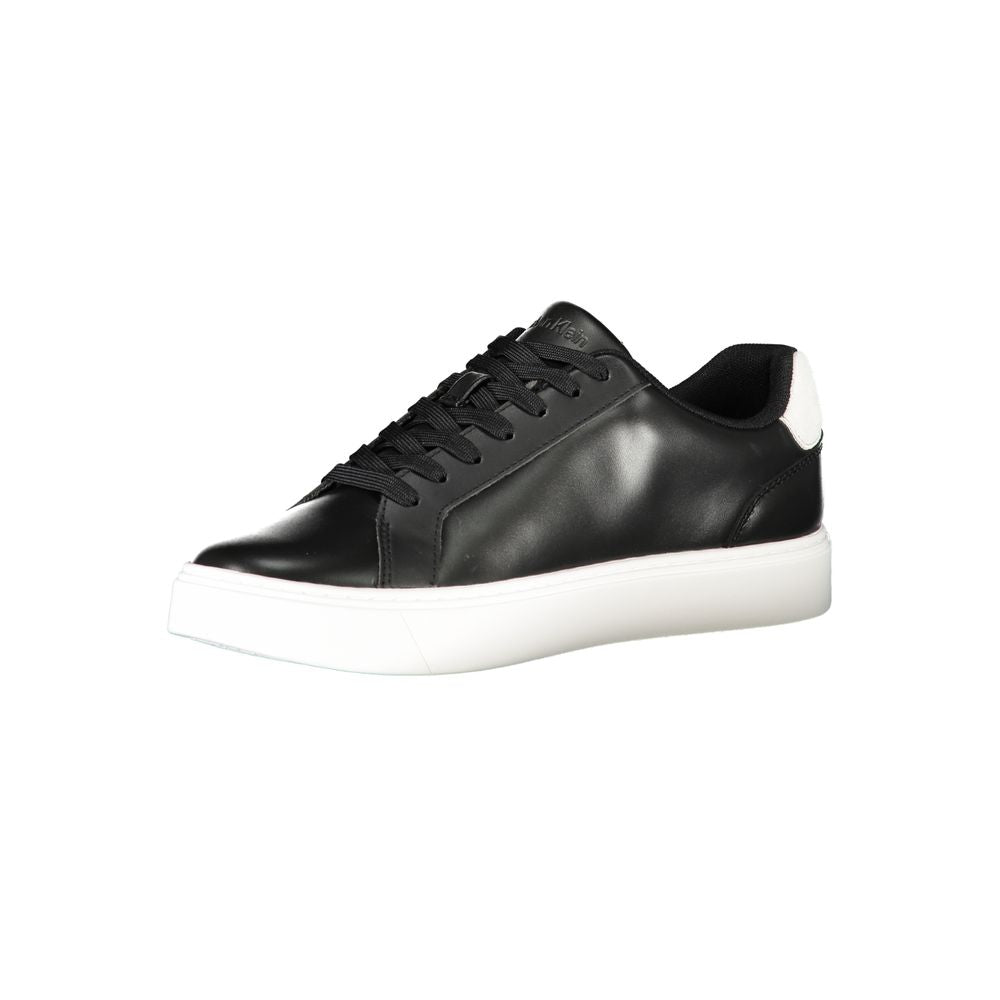 Black Polyester Sneaker
