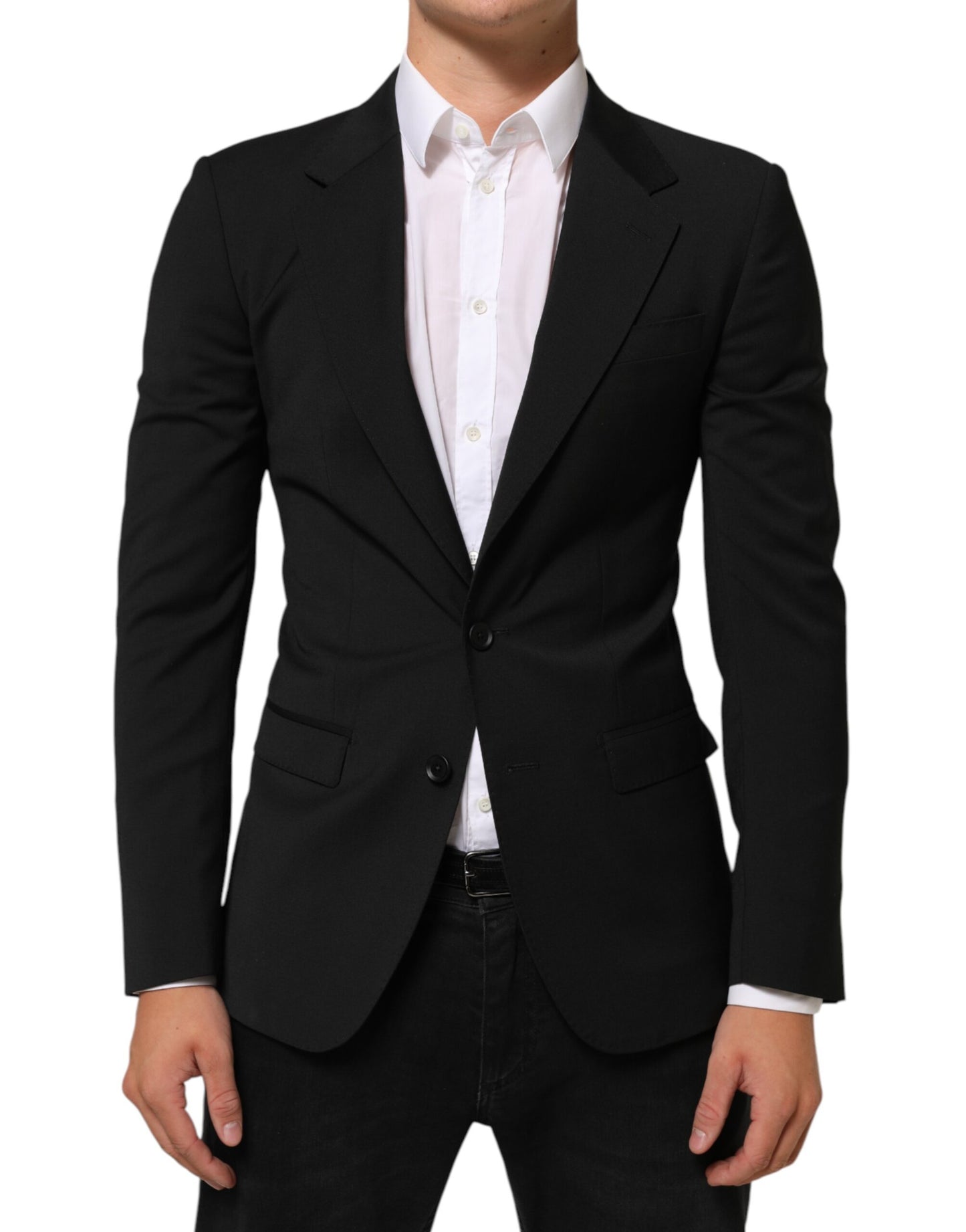 Black STAFF 2 Buttons Suit Jacket Blazer