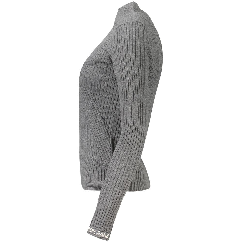 Gray Cotton Women Sweater