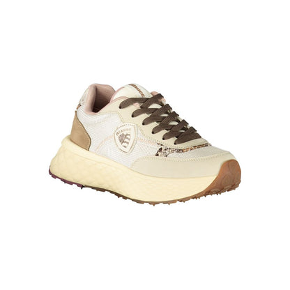 Beige Leather Women Sneaker