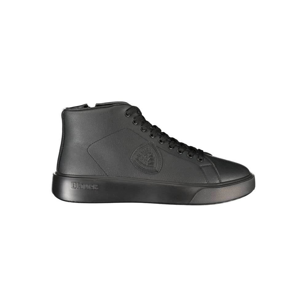 Black Polyester Sneaker