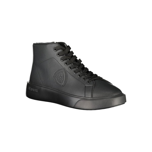 Black Polyester Sneaker