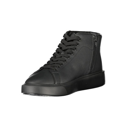 Black Polyester Sneaker