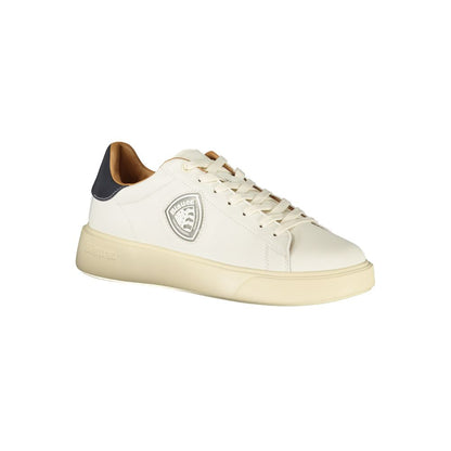 White Polyester Sneaker