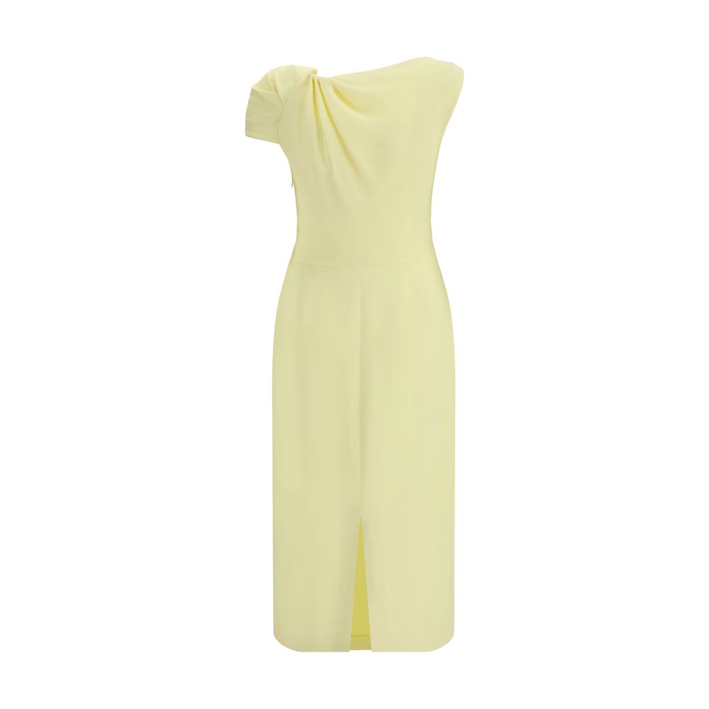 Yellow Viscose Casual Dress