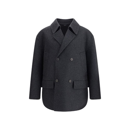Gray Fleece Wool Coat