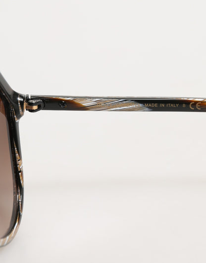 Brown Full Rim Acetate Pilot Eyewear Sunglasses