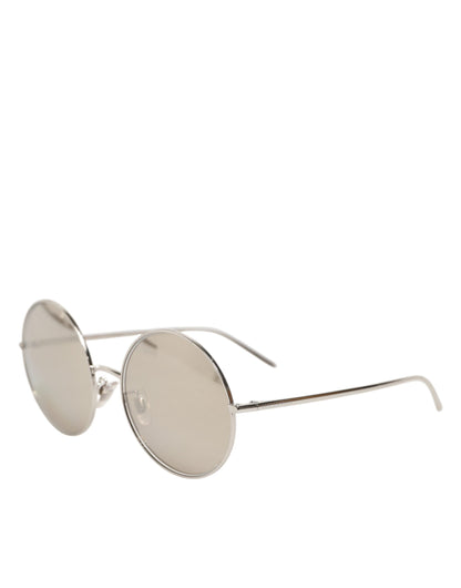 DG2215K Silver Metal Round Shades Eyewear Sunglasses