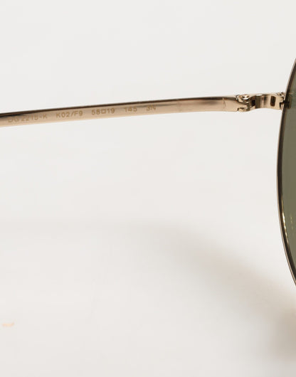 Gold Metal Round Shades Eyewear Sunglasses