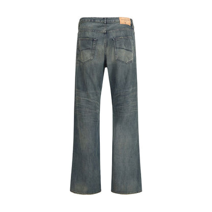 Blue Cotton Relaxed Fit Jeans