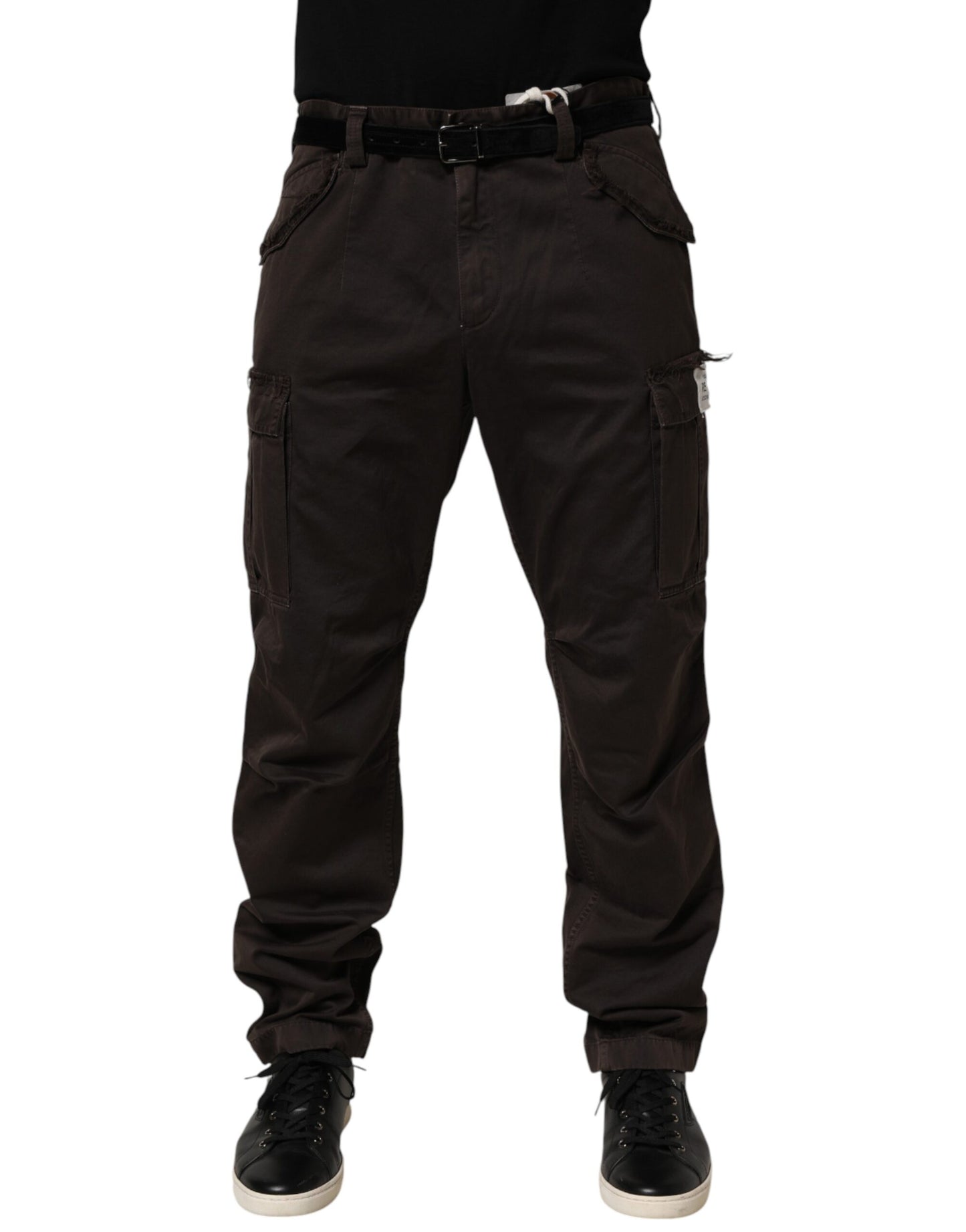 Brown Re- Edition Cotton Men Cargo Pants