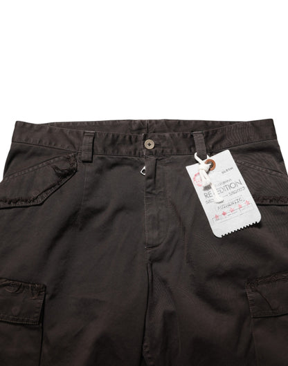 Brown Re- Edition Cotton Men Cargo Pants