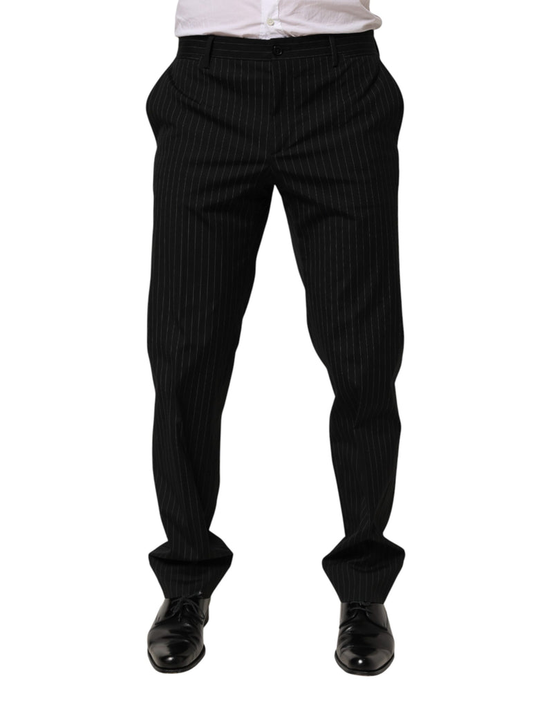 Black Striped Dress Formal Men Trouser Pants