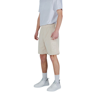 Beige Cotton Bermuda Shorts