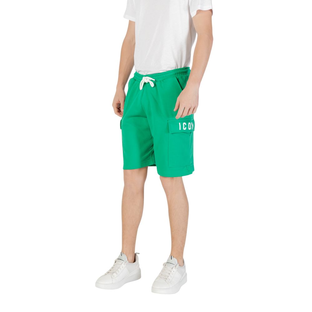 Bicolor Cotton Bermuda Shorts