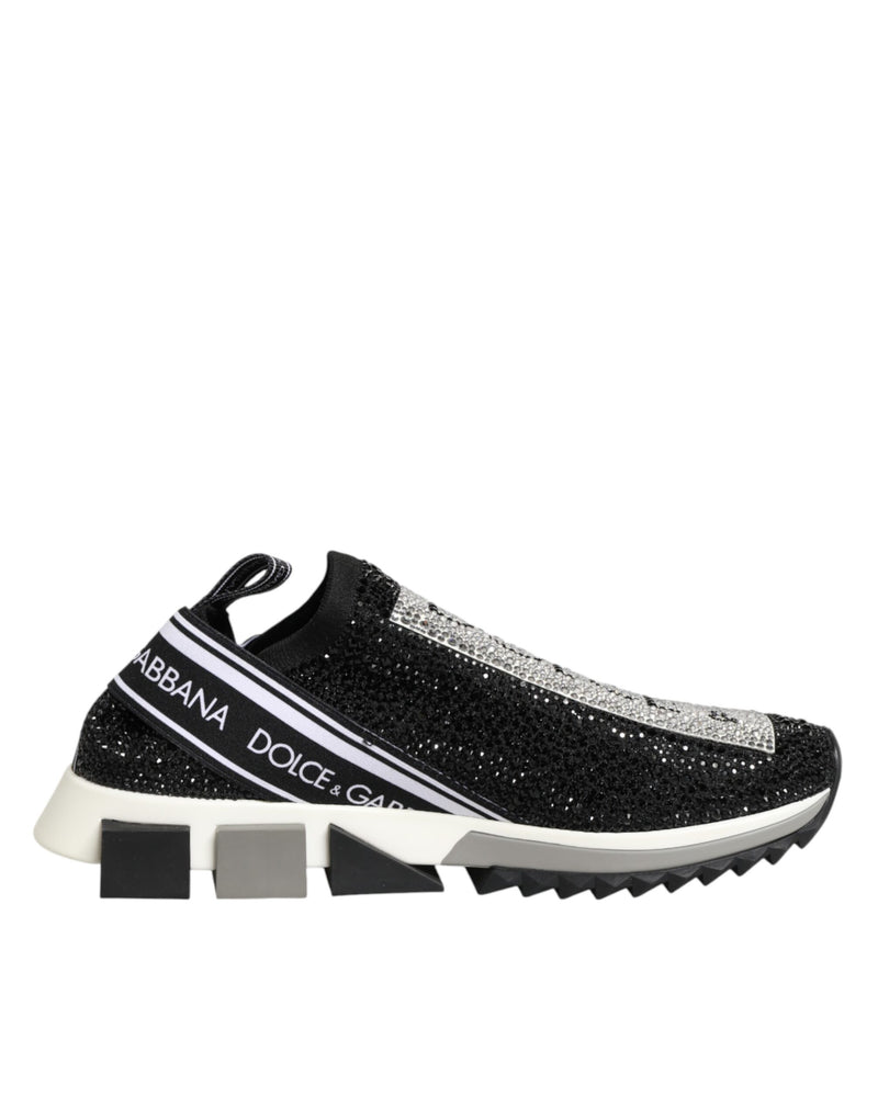 Black Silver Slip On Sorrento Sneakers Shoes