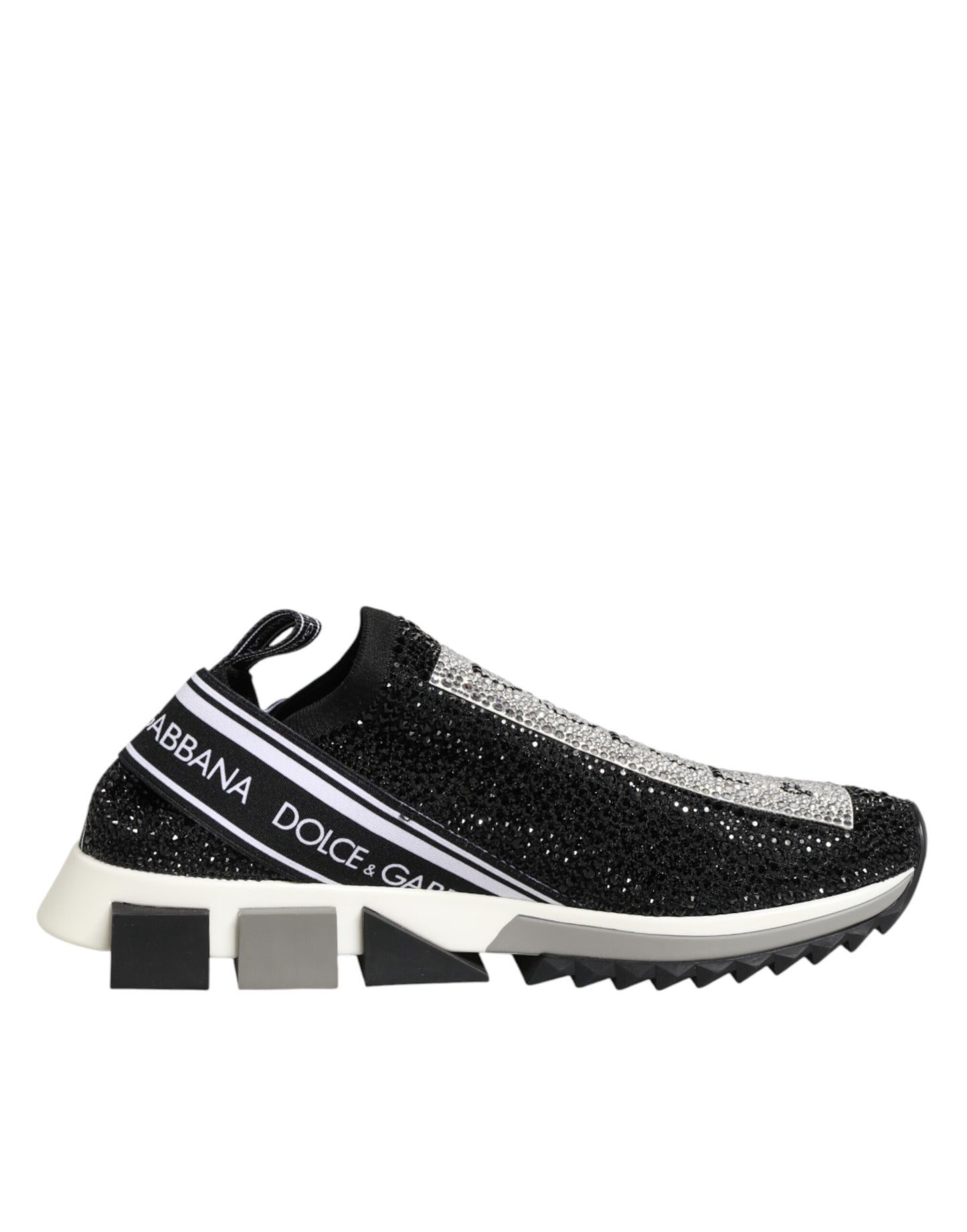 Black Silver Slip On Sorrento Sneakers Shoes