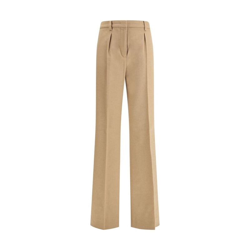 Beige Camel Hair  Casual Pants
