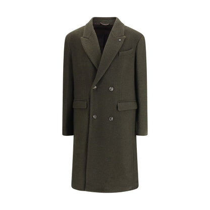 Green Fleece Wool Coat
