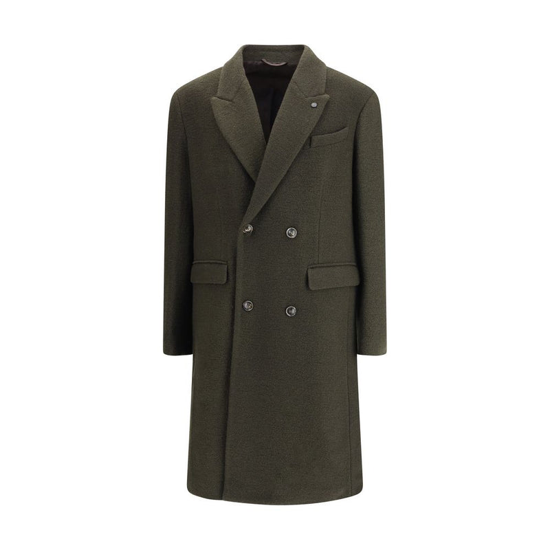 Green Fleece Wool Coat