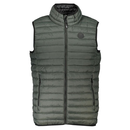 Green Polyamide Sleveless Jacket