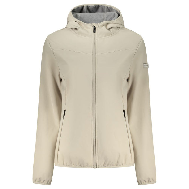 Beige Polyester Women Jacket